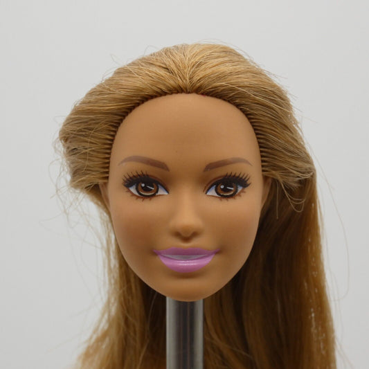 Barbie Beach Water Play Doll Head Summer Face Medium Light Skin 2016 DGT81