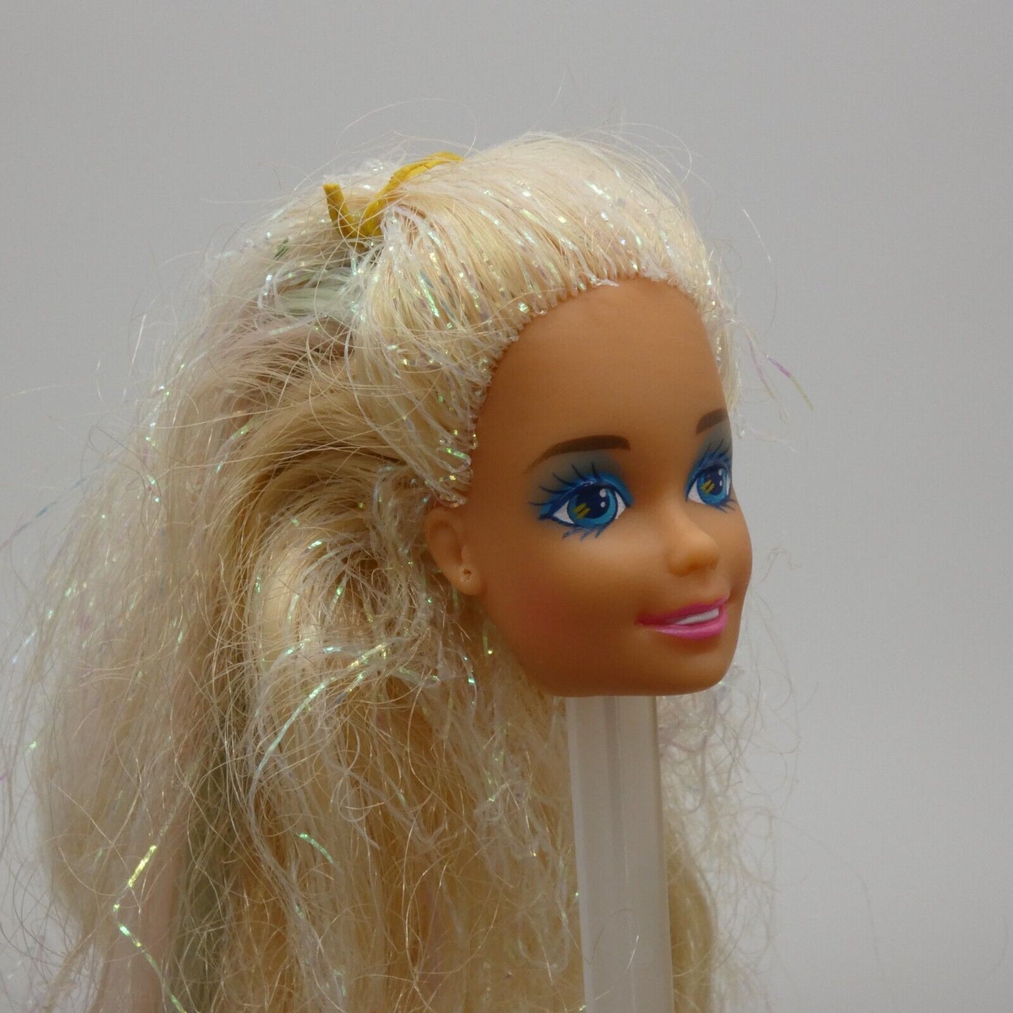 Barbie Mermaid Doll Head Only 1992 SuperStar Blonde Tinsel Hair 1434 Mattel