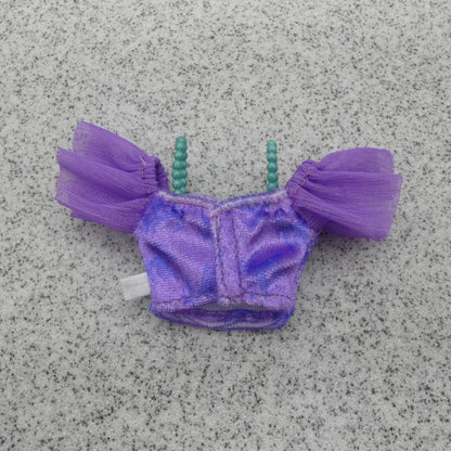 Disney ILY 4 Ever Ursula Doll Purple Crop Tank Top Puff Sleeves Fits Barbie