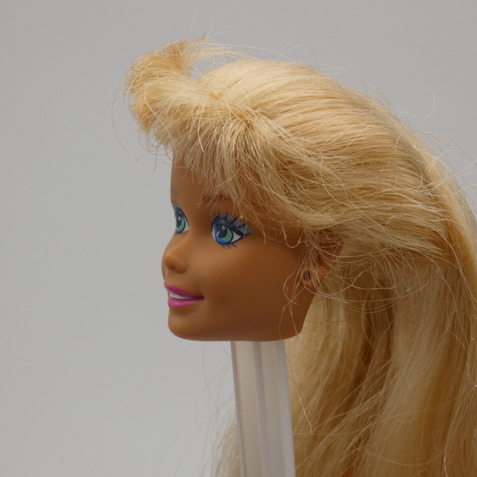 Barbie Sparkle Beach Doll Head Only Long Blonde Hair 1996 Mattel 13132 SuperStar