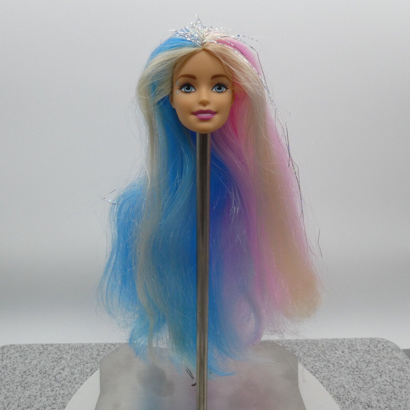 Barbie Fantasy Hair Doll Head Millie Face Pink Blue Blonde Hair 2020 GHN04 M03