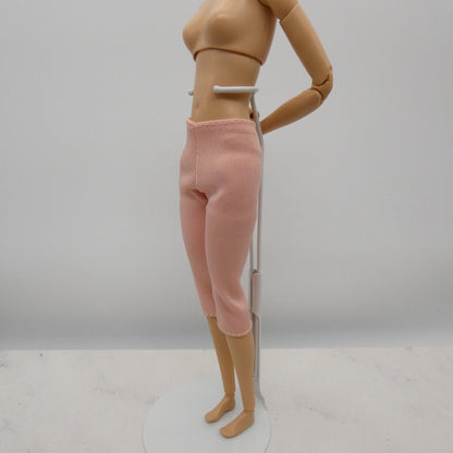 Barbie Doll Size Pants Pink Peach Colored Capri Leggings Fits Fashionistas