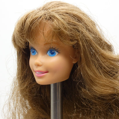 Barbie Little Debbie SuperStar Doll Head Light Skin Curly Brown Hair 1992 10123