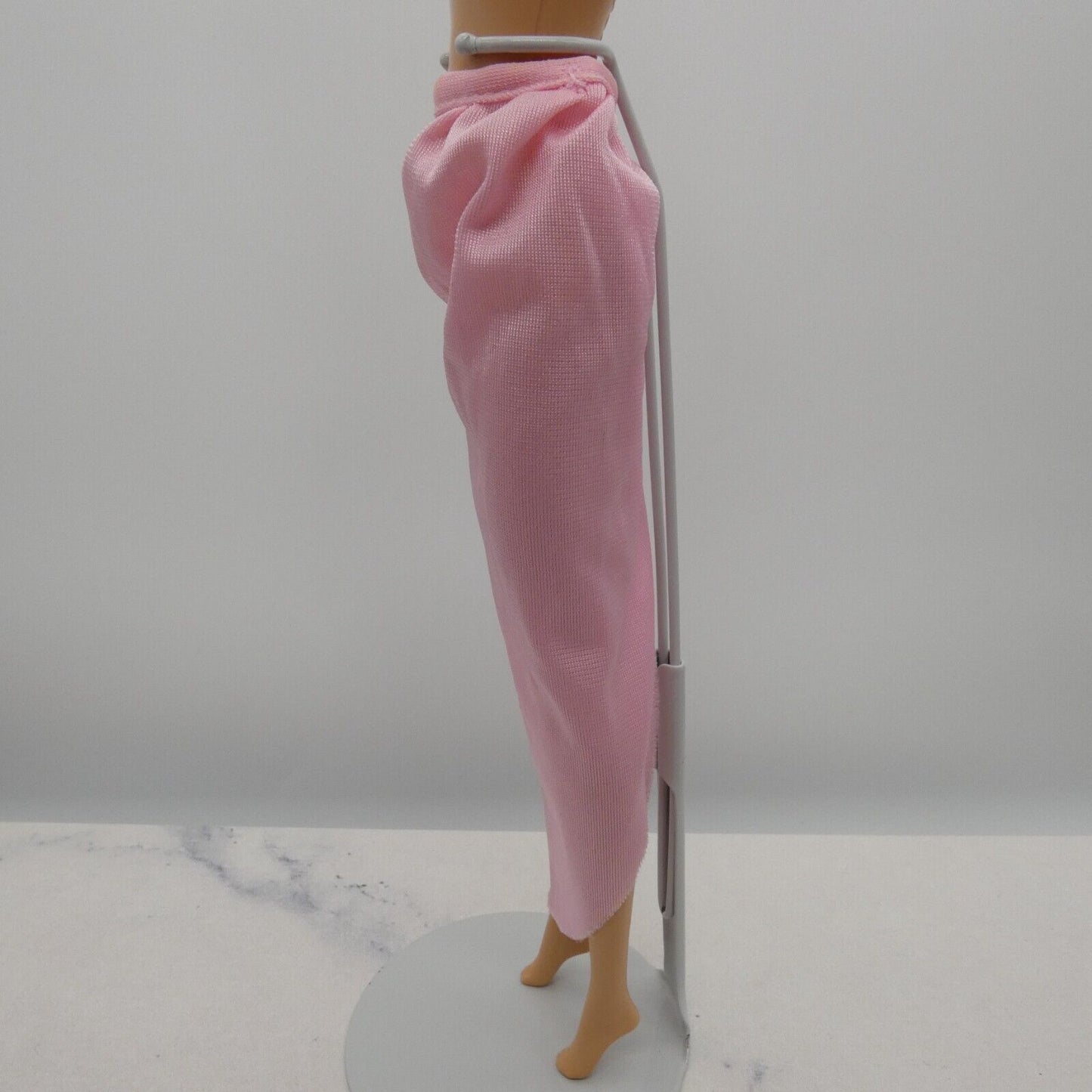 Barbie Doll Skirt Pink Maxi Full Length Satin Like Double Snap Wrapping Waist