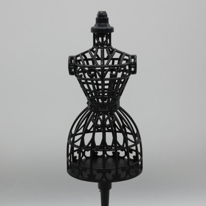 1/6 Scale Doll Dress Form Black Mannequin Barbie Size Diorama Display Bird Cage