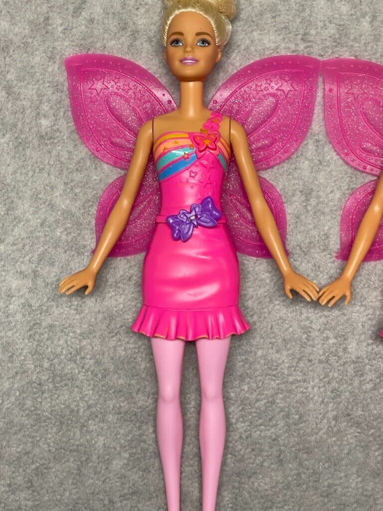 Barbie Dreamtopia Flying Wings Fairy Doll Lot of 2 Millie Face Dolls Blonde