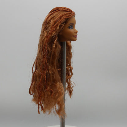 Disney Little Mermaid Live Action Ariel Doll Head Red Hair Medium Light Skin