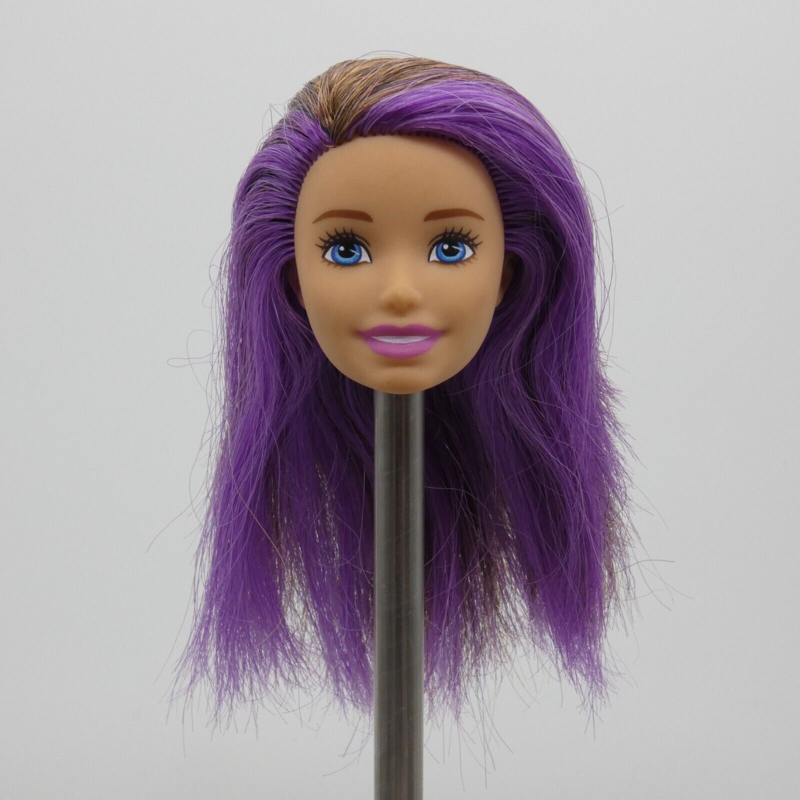 Barbie Skipper Doll Head Brown Hair Purple Eyes Light Skin FJB00 Mattel 2018