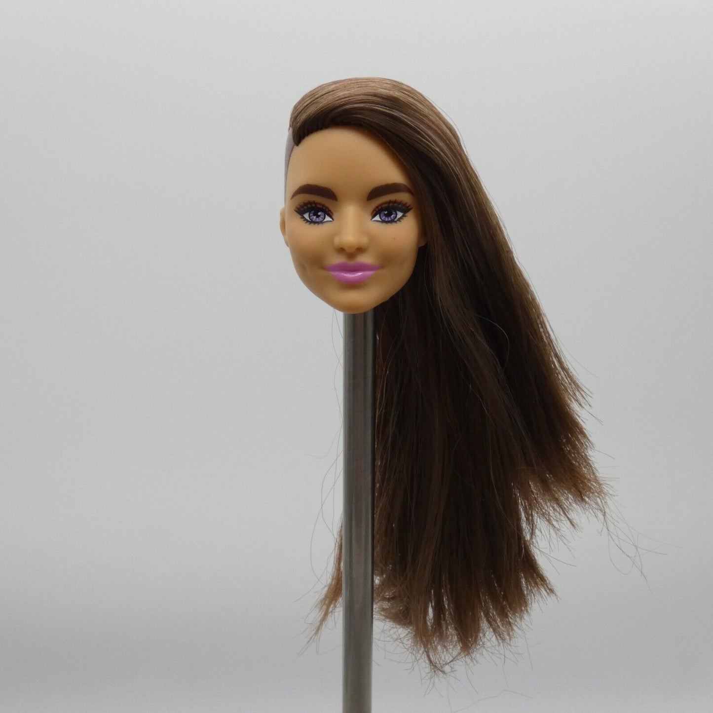 Barbie Extra 9 Doll Head Only Violet Face Brown Hair Shaved Head GYJ28 2021