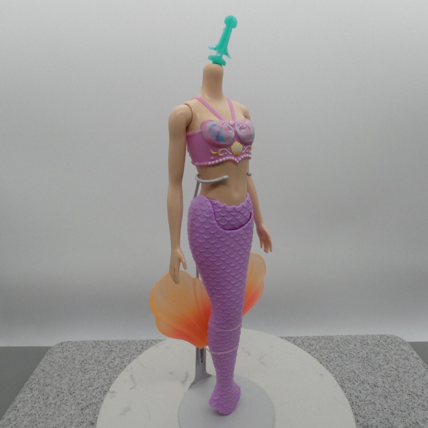 Barbie Dreamtopia Mermaid Doll Body Only Light Skin Pink Purple Tail 2023 HRR06