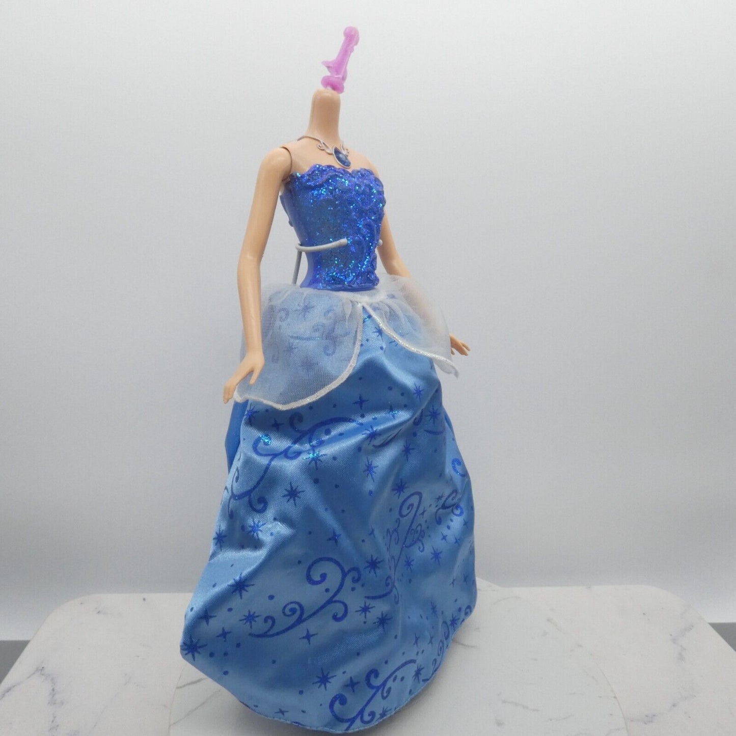 Disney Swirling Lights Cinderella Doll Body Skirt 2012 Mattel Works Lights Up