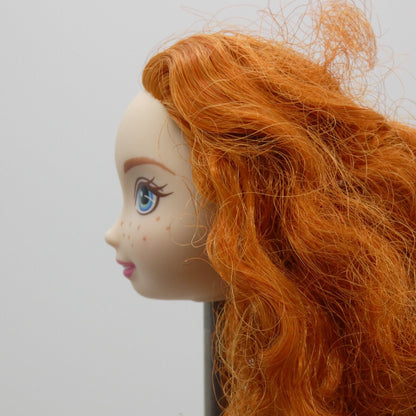 Disney Brave Merida Doll Head Only Curly Red Hair Freckles Light Skin 2011 V1821