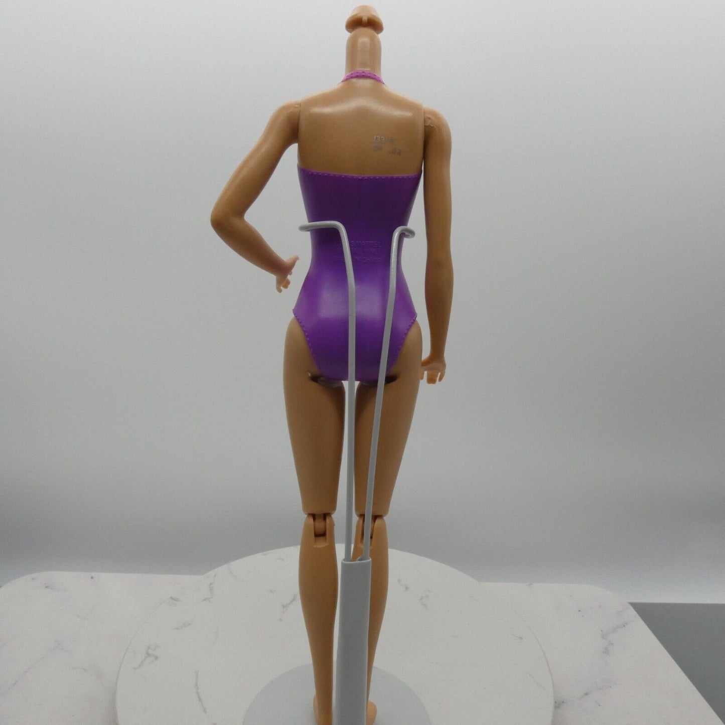 Barbie Doll Body Only Medium Light Skin Purple Suit 2016 Pup Pool Mattel DMC32