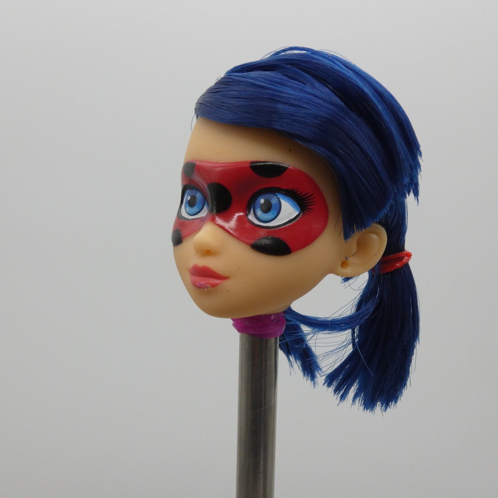 Playmates Miraculous Ladybug Doll Head Only Blue Pigtail Hair 2022 50014