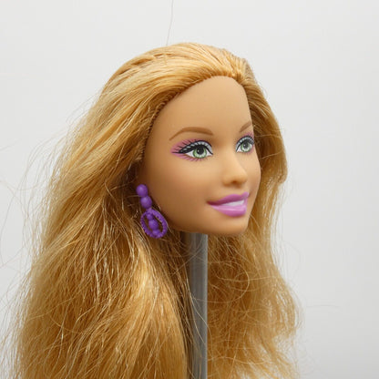 Barbie Surfs Up Beach Summer Doll Head And Purple Earrings L9545 Mattel 2008