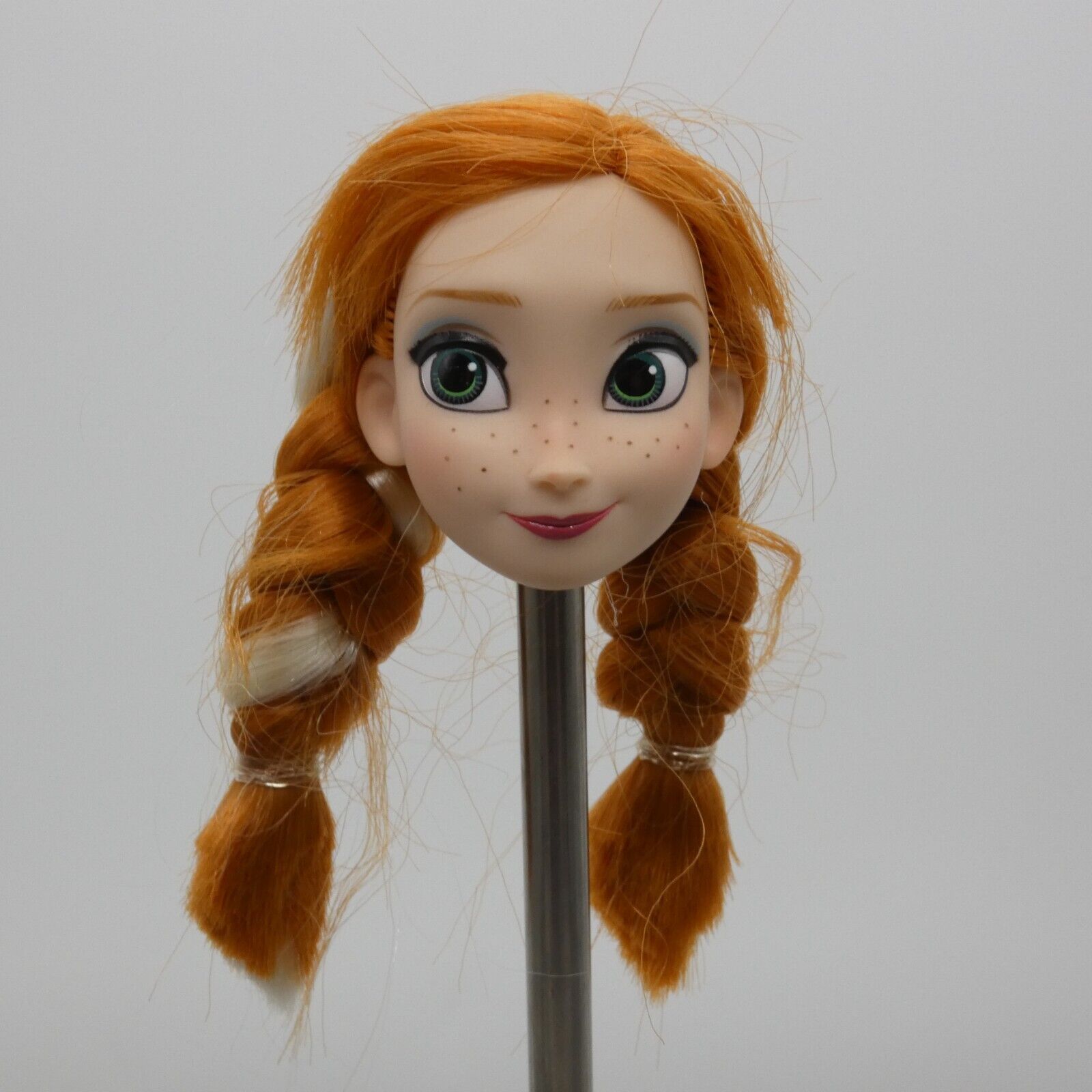 Disney Frozen Anna Doll Head Red White Hair Green Eyes Freckles Hasbro