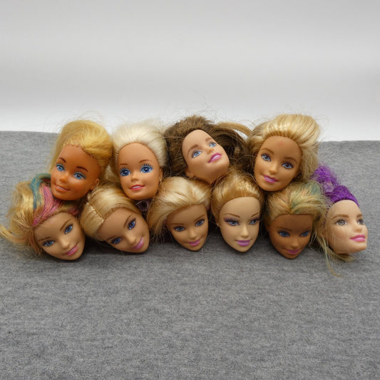 Barbie Doll Head Lot 10 Heads SuperStar Malibu Neysa Millie Fashion Fever