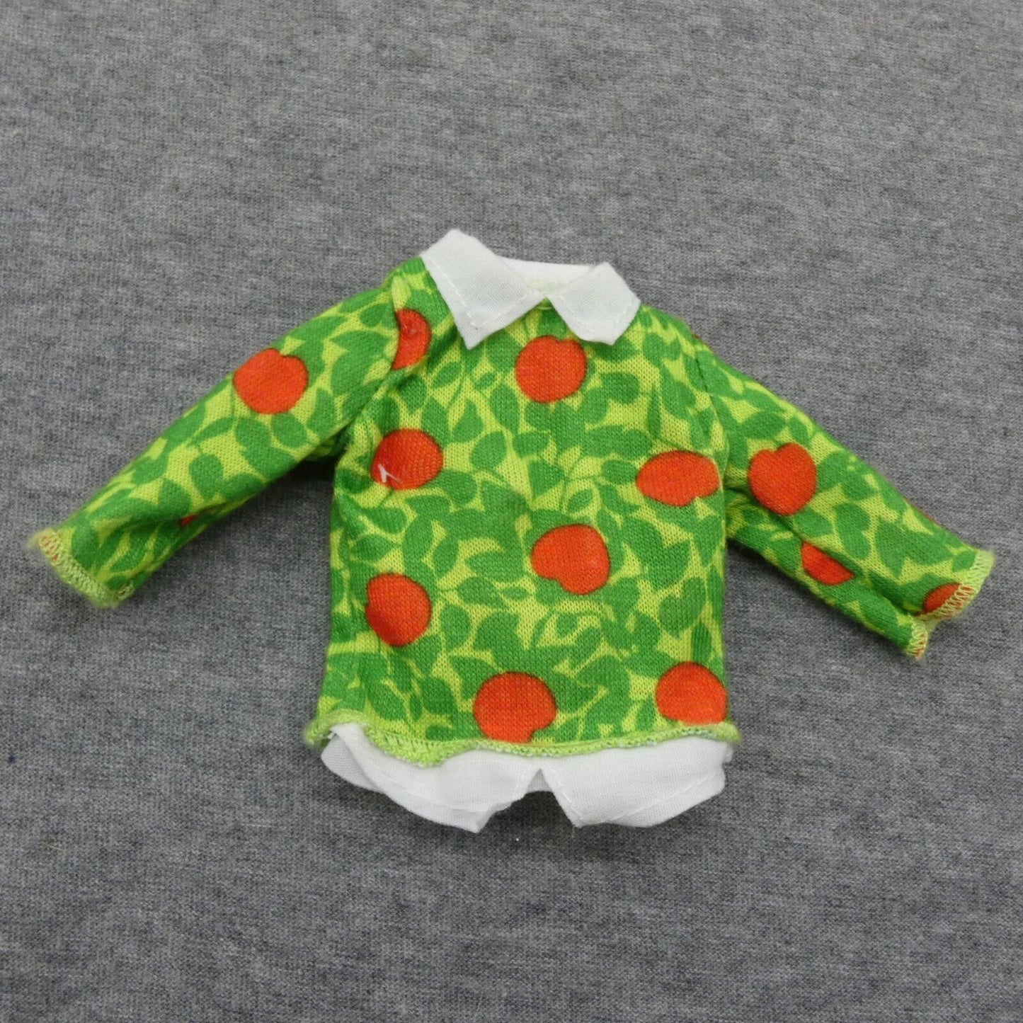 Barbie Career Teacher Fashion Doll Top Green Red Apple Print Long Sleeve DNT92