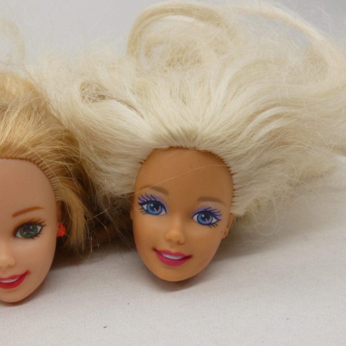 Barbie Doll Head Lot of 5 Heads SuperStar Blonde 80s 90s Rockers Blue Green Eyes