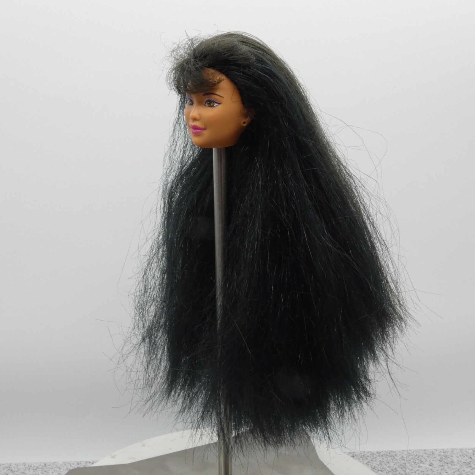 Barbie Pearl Beach Kira Doll Head Black Hair Brown Eyes Medium Light Skin 18580