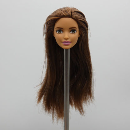 Barbie Fashionistas Doll Head Neysa Brown Hair Medium Light Skin 2023 HKT78