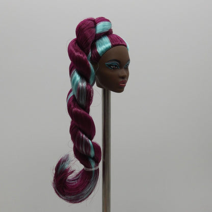 Barbie Gemstone Fantasy Turquoise Doll Head Simone Face Dark Skin 2023 HJX21 A