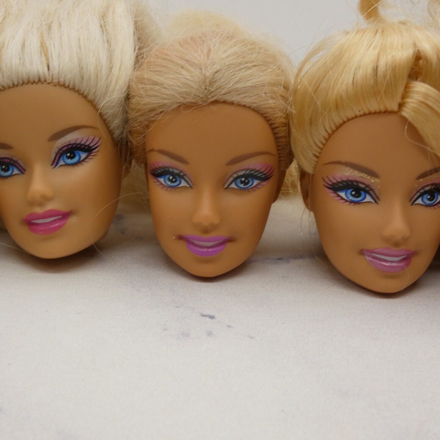 Barbie Doll Head Lot of 5 Heads CEO Generation Girl Face Blonde Blue Eyes JY16