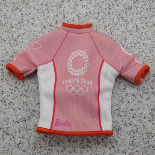 Barbie Tokyo Olympics Surfer Doll Pink White Wetsuit Top 2020 Mattel GJL76