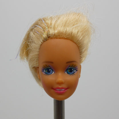 Barbie Mermaid Doll Head SuperStar Face Blonde Color Change Hair 1992 1434