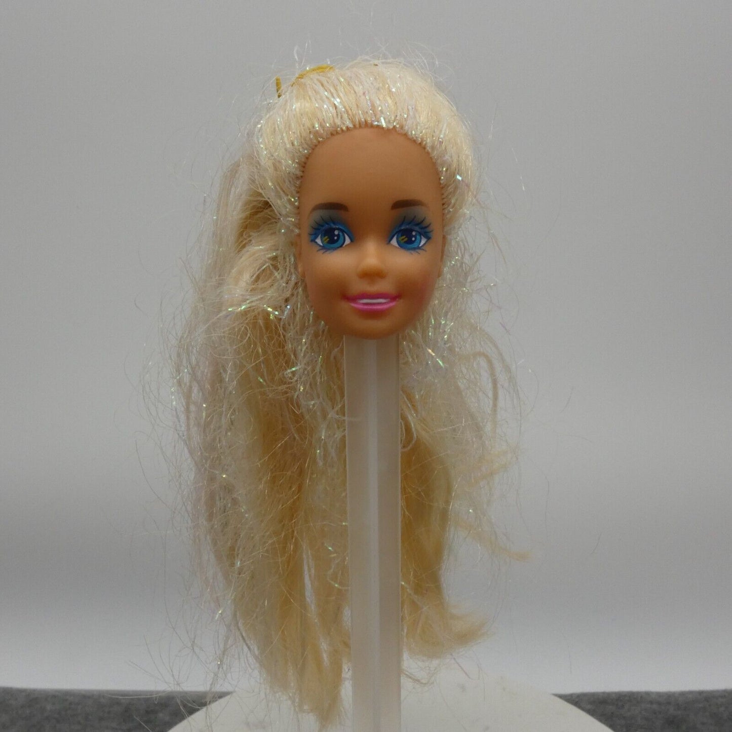 Barbie Mermaid Doll Head Only 1992 SuperStar Blonde Tinsel Hair 1434 Mattel