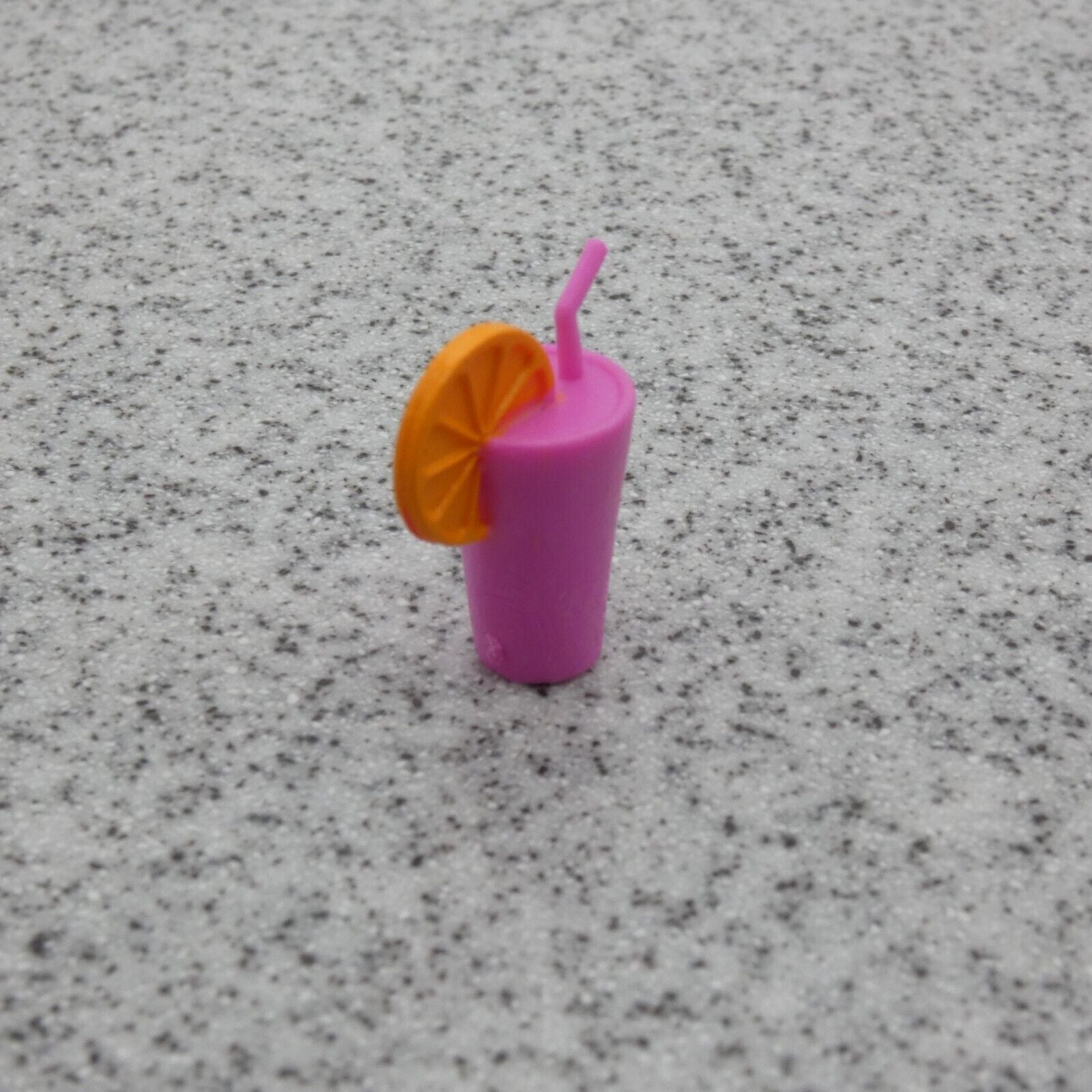 Barbie Doll Cup Drink Tumbler Pink Orange Slice Straw Extra 7 2021 Mattel GXF10