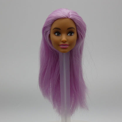 Barbie Careers Pop Star Doll Head Neysa Face Purple Hair Side Glance 2019 FXN98