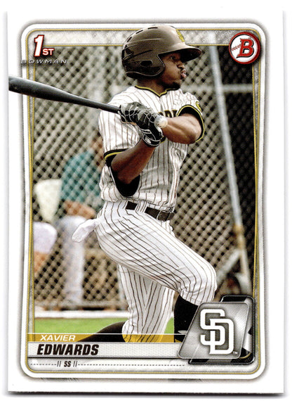 2020 Bowman #BP-10 Xavier Edwards 1st Bowman Prospects NRMT