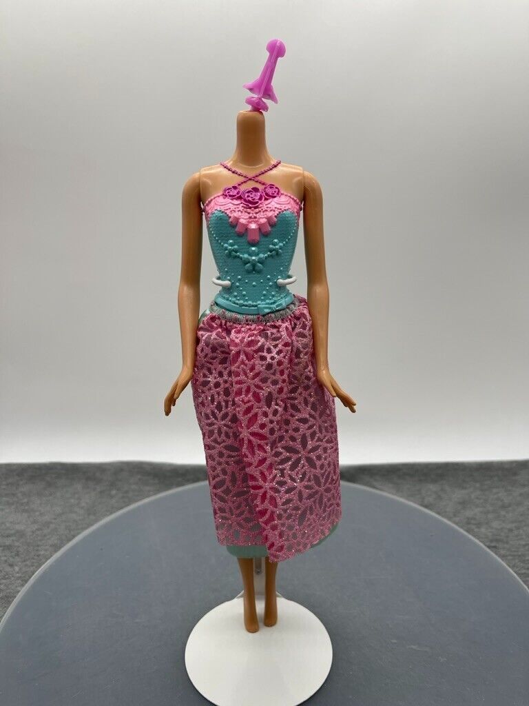 Barbie Endless Hair Kingdom Doll Body Skirt Heel Feet DKB60 Mattel Neck Knob