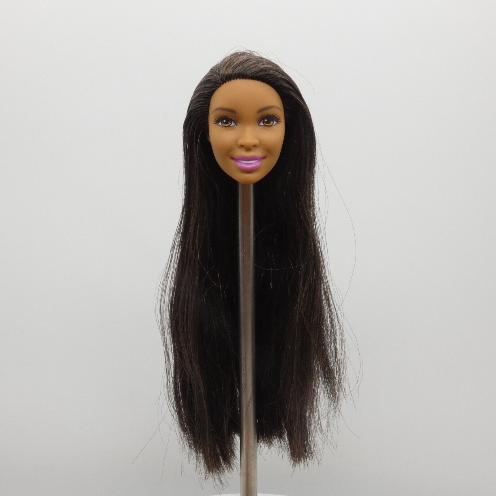 Barbie Glitter Hair Doll Head Nikki Face AA Medium Light Brown Skin 2015 CLG19