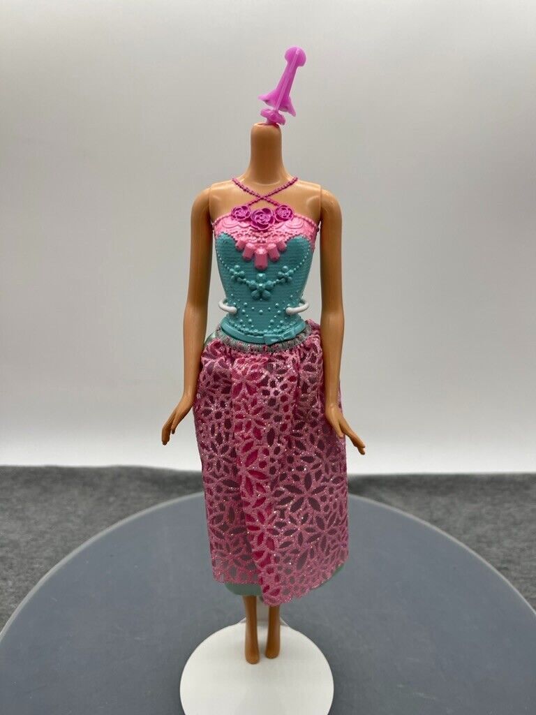 Barbie Endless Hair Kingdom Doll Body Skirt Heel Feet DKB60 Mattel Neck Knob