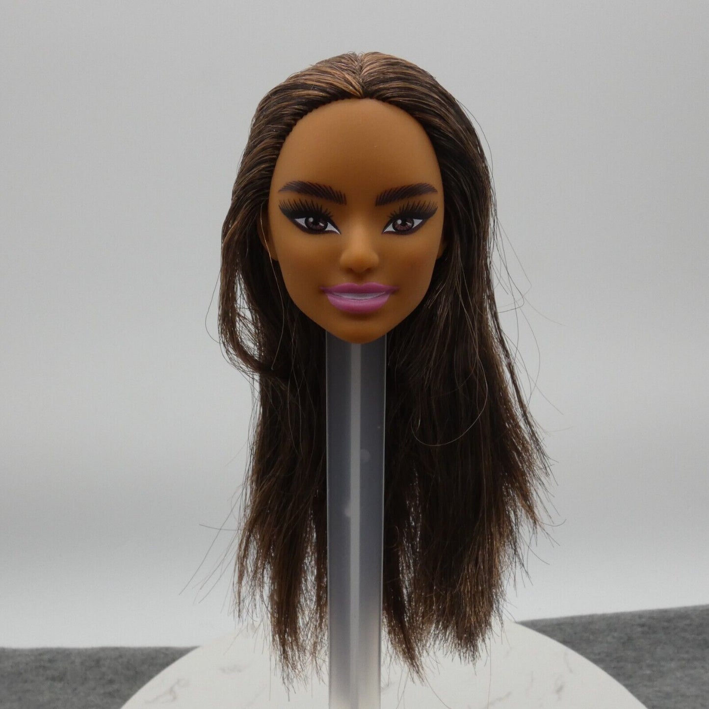 Barbie Pacific Islander Asian Doll Head Brown Hair Eyes Medium Skin Tone 2022