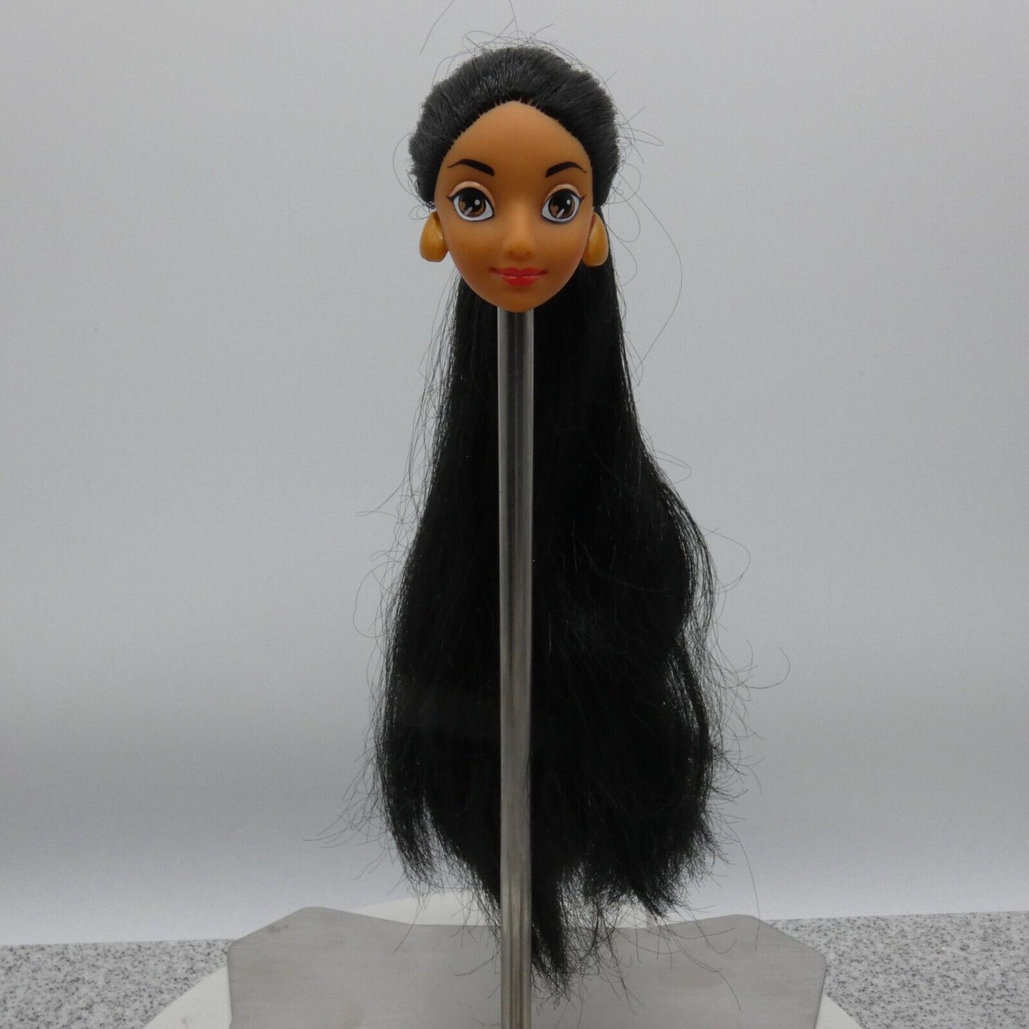 Disney Aladdin Jasmine Doll Head Only Mattel 1992 02557 Long Black Hair