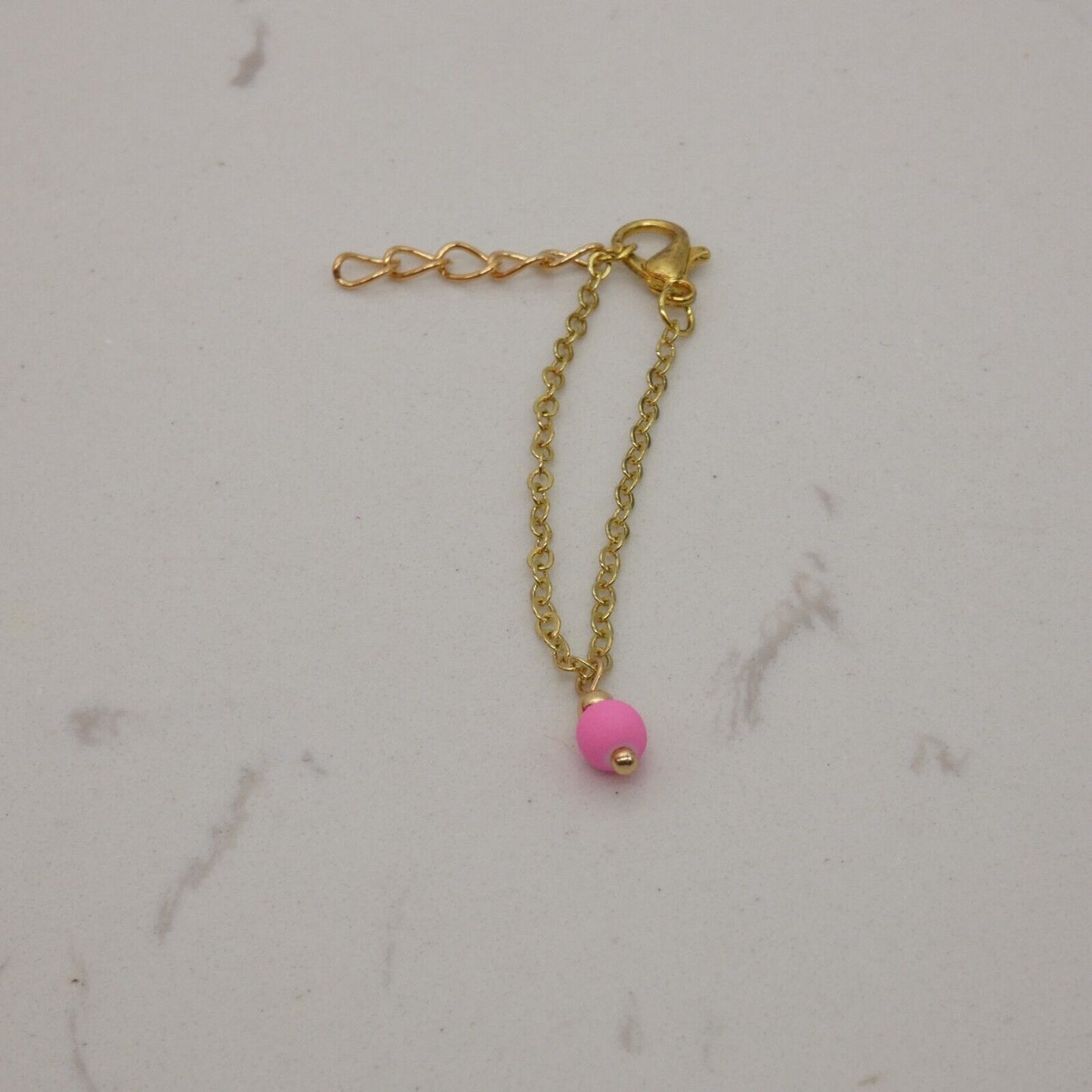 Necklace for Barbie Integrity Toys Doll Pink Sphere Pendant Gold Tone Chain