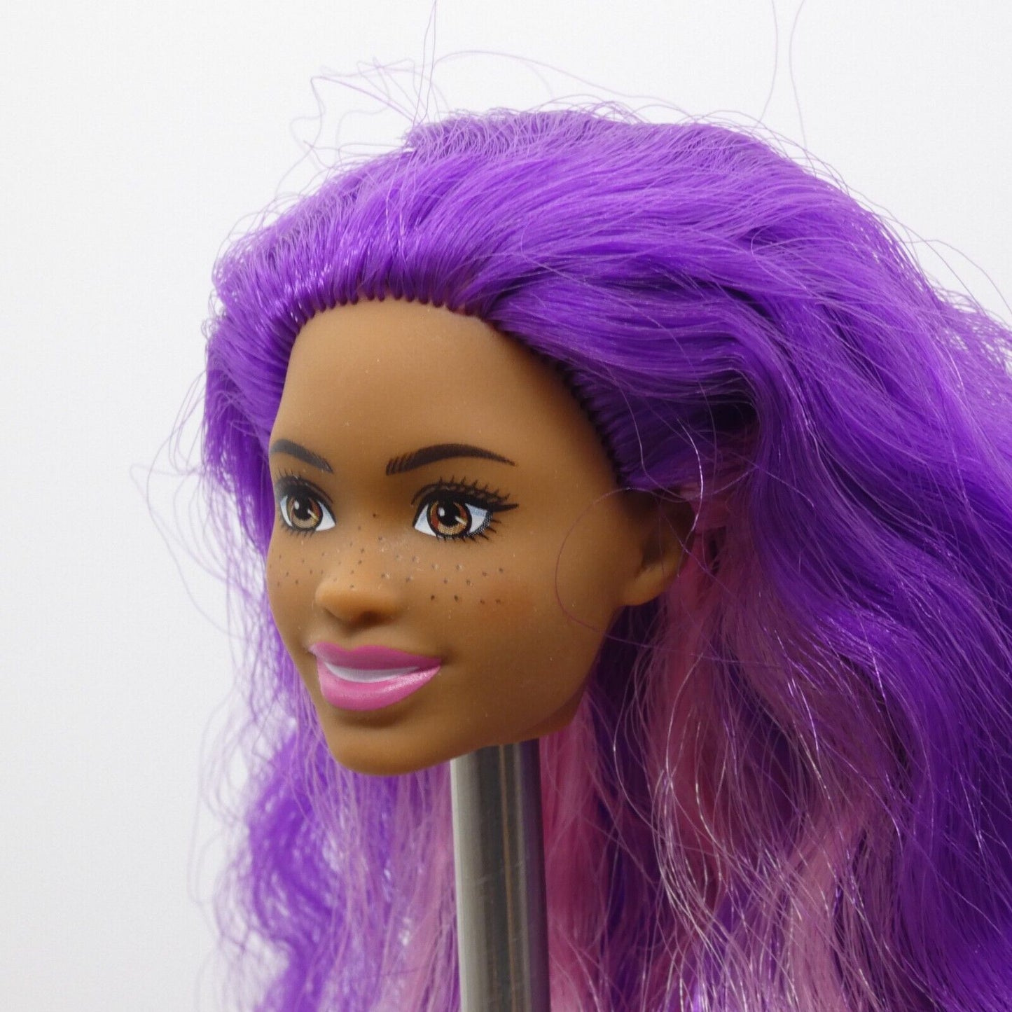 Barbie Mermaid Power AA Doll Head Brooklyn Purple Hair Freckles 2022 HHG53