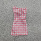 Barbie Doll Fashion Dress Pink White Checkered Sleeveless 2021 Mattel HCK75