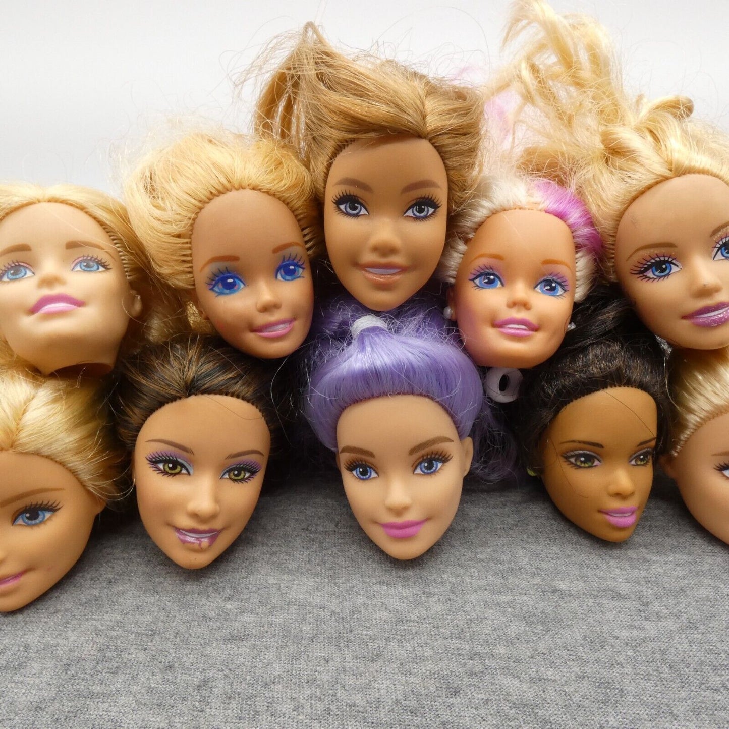 Barbie Doll Head Lot 10 Heads SuperStar Generation Girl Millie Summer Carnaval