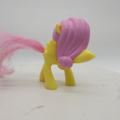 My Little Pony Fluttershy G4 Molded Mane McDonald's Toy Yellow 2011 Hasbro