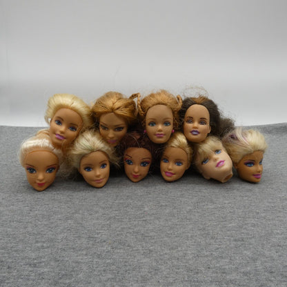 Barbie Size Doll Head Lot of 10 Pregnant Midge Teresa Millie Generation Girl