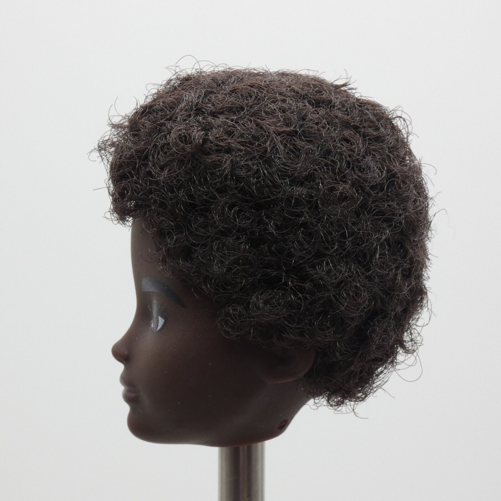 Creatable World Doll Head Curly Black Hair AA Dark Skin 2020 Mattel GKV49