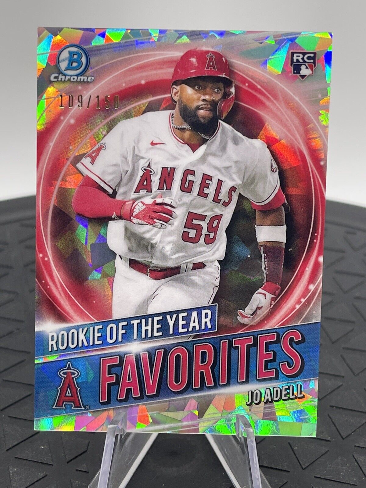 2021 Bowman Chrome Jo Adell ROY Favorites RC Angels Serial Numbered 109 / 150