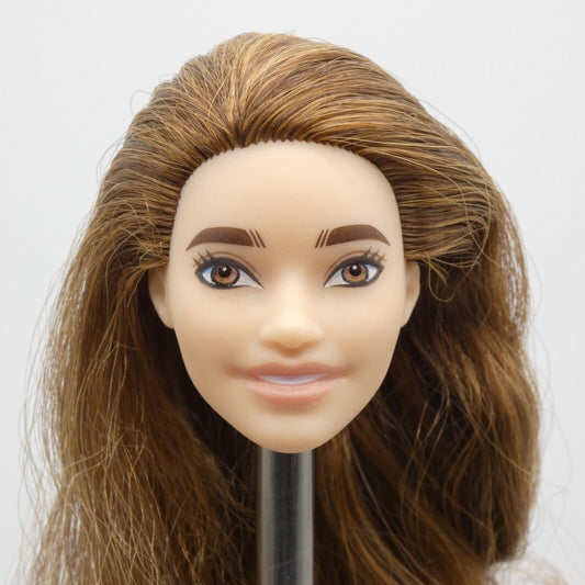 Barbie Olympic Skateboarder Doll Head Alec Face Brown Hair Light Skin 2020 GJL78