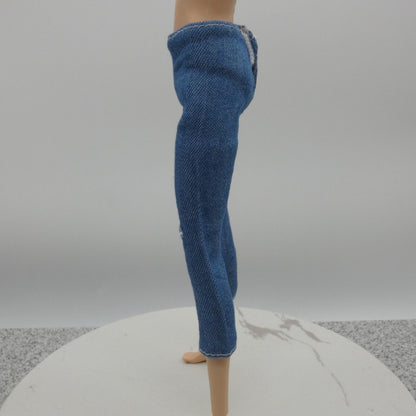 Barbie Doll Size Jeans Medium Wash Blue Pants Capri Distressed Fit Made To Move