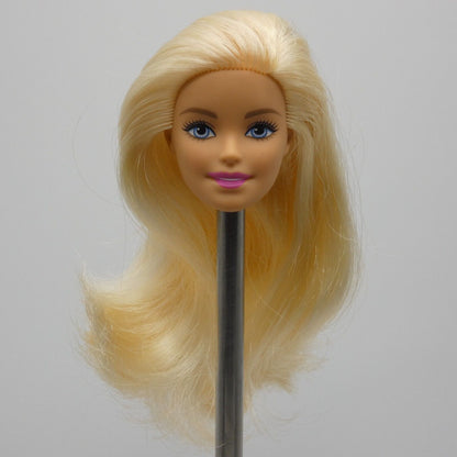 Barbie Fashion Doll Head Only Millie Face Blonde Blue Eyes Left Side Part Mattel