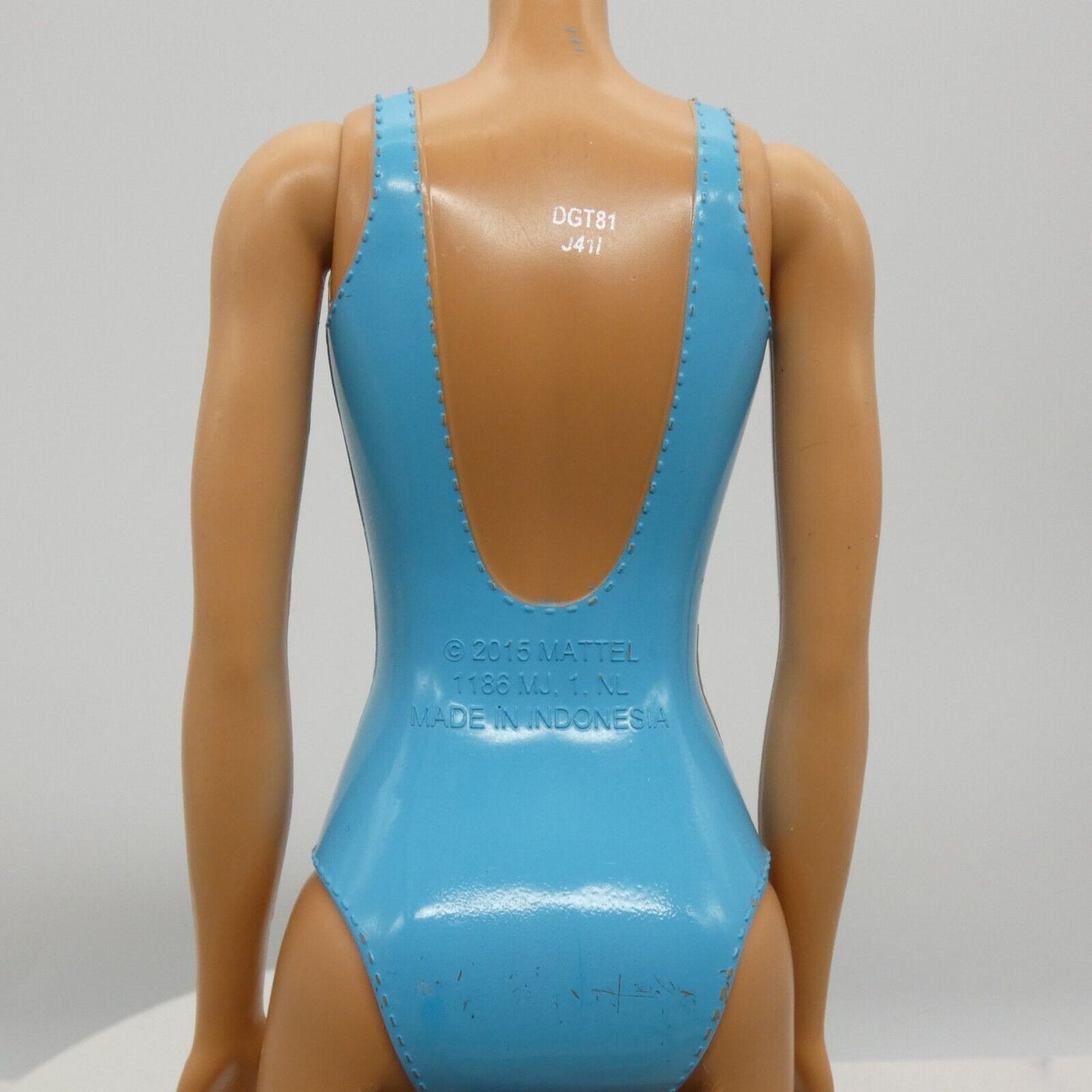 Barbie Beach Water Play Doll Body Only Molded Swimsuit Medium Light Skin DGT81